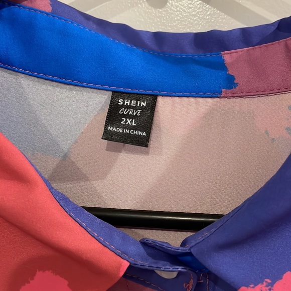 Shein Curve shirt dress with tie - Picture 2 of 5